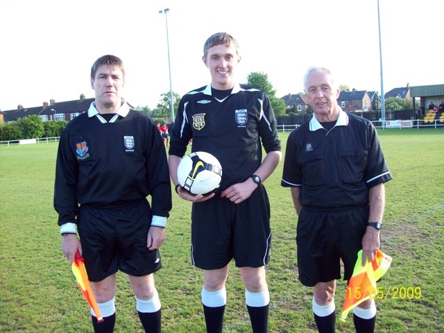 Match Officials John Jackson Memorial Trophy 2008 - 2009 (l to r) Kevin Blackburn, Thomas Hodgson & Ted Popple.